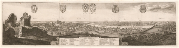 85-Czech Republic & Slovakia Map By Wenceslaus Hollar