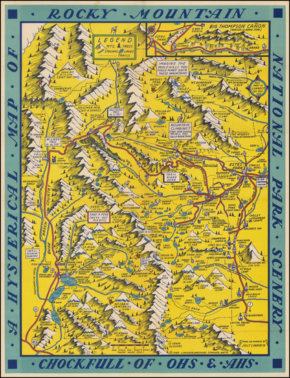 71-Rocky Mountains Map By Lindgren Brothers