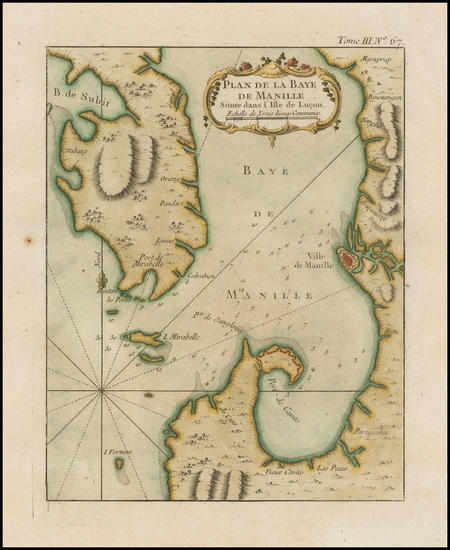 85-Philippines Map By Jacques Nicolas Bellin