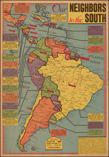 87-Mexico, Caribbean, Central America and South America Map By Edwin L. Sundberg