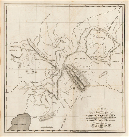 96-Plains and Rocky Mountains Map By Benjamin L.E. Bonneville