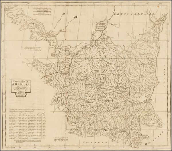 91-China Map By Jean Baptiste Du Halde