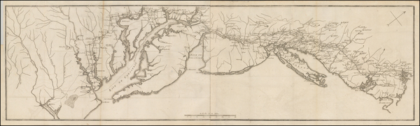 50-New England, Mid-Atlantic and Southeast Map By Henri Soules