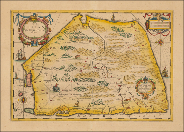 16-India and Other Islands Map By Jodocus Hondius