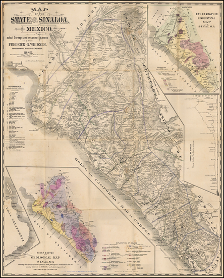 75-Mexico Map By Fredrick G. Weidner