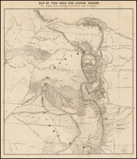 96-Rocky Mountains and Colorado Map By Sower Barnes & Co.