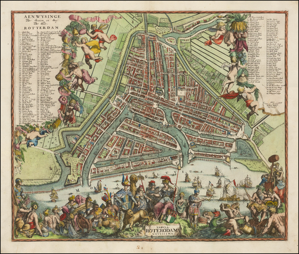 64-Netherlands Map By Carel Allard / Adriaen Schoonebeek