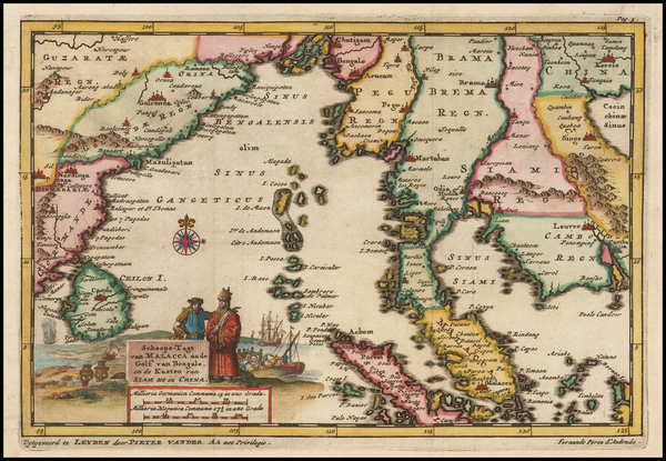 3-India and Southeast Asia Map By Pieter van der Aa