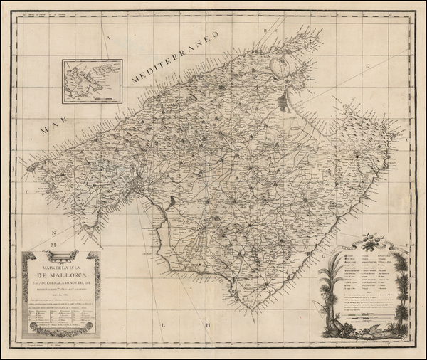 61-Balearic Islands Map By Antonio Despuig y Damento