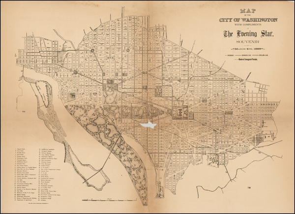 73-Mid-Atlantic, Washington, D.C. and Southeast Map By The Evening Star