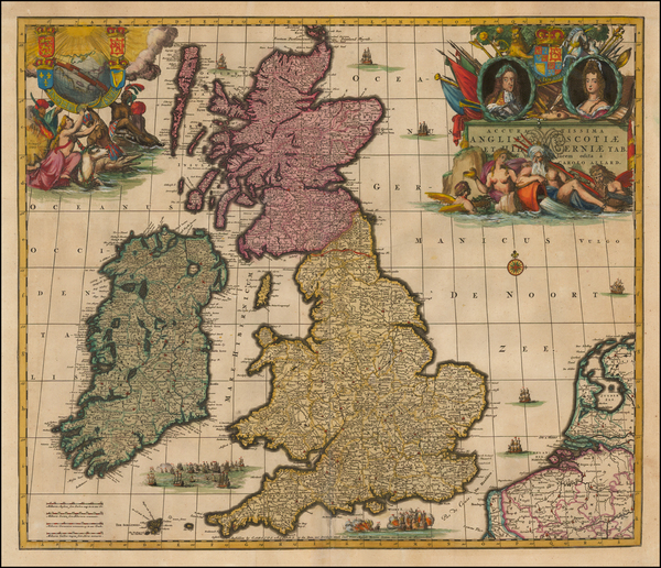 66-British Isles Map By Carel Allard