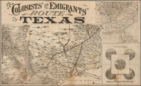 87-Texas Map By Woodward, Tiernan & Hale