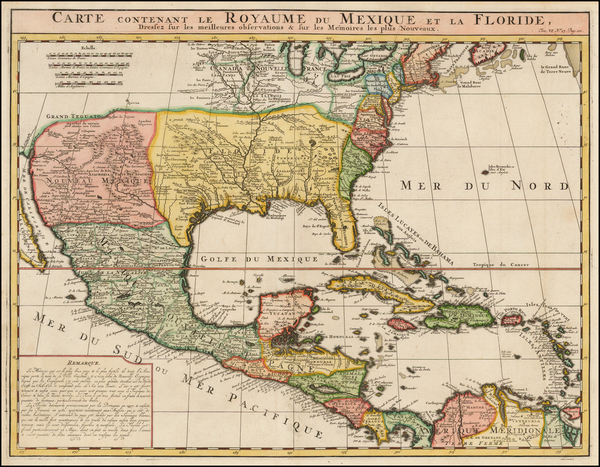 56-United States, Florida, South, Southeast, Texas, Midwest and Southwest Map By Henri Chatelain