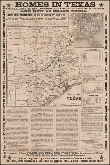 0-Texas Map By Woodward, Tiernan & Hale
