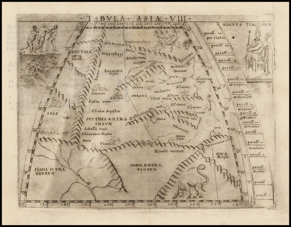 97-India and Central Asia & Caucasus Map By Giacomo Gastaldi