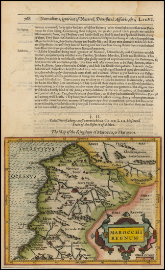 65-North Africa Map By Jodocus Hondius / Samuel Purchas