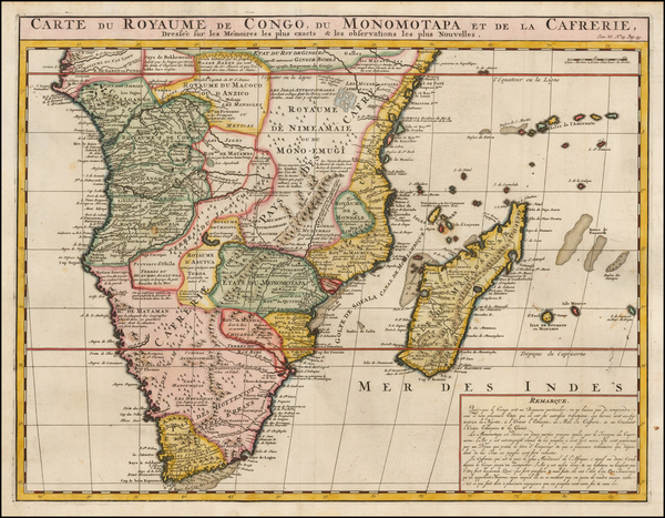 20-South Africa and East Africa Map By Henri Chatelain