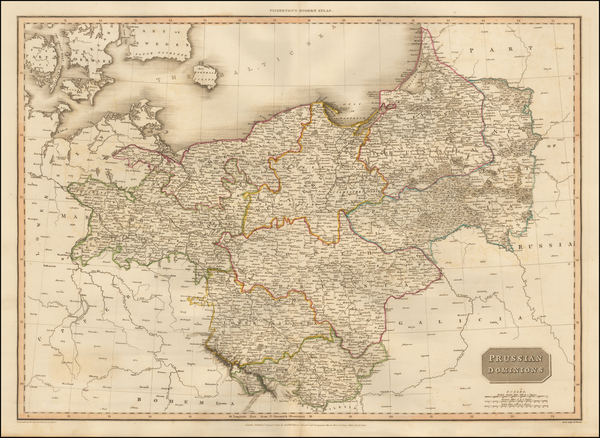 62-Poland, Baltic Countries and Germany Map By John Pinkerton