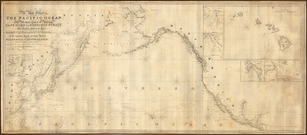 93-Alaska, Hawaii, China, Japan, Korea, Philippines, Pacific, Hawaii and California Map By John Wi