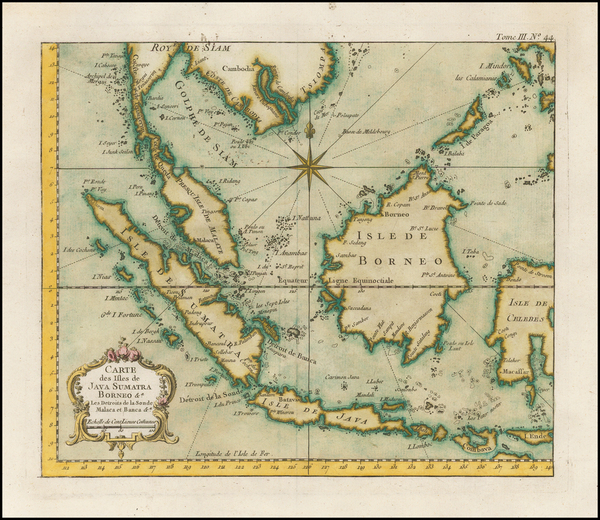 58-Southeast Asia and Malaysia Map By Jacques Nicolas Bellin