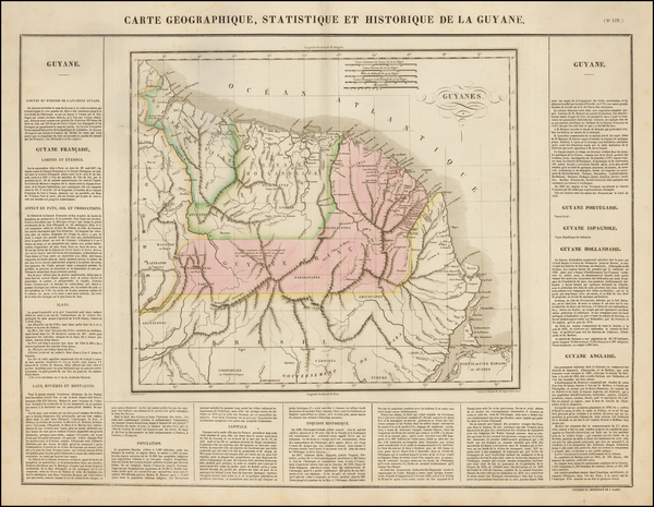 64-Guianas & Suriname Map By Jean Alexandre Buchon