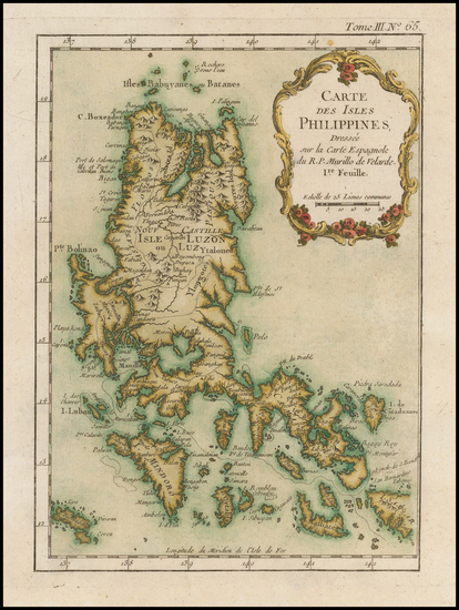 34-Philippines Map By Jacques Nicolas Bellin