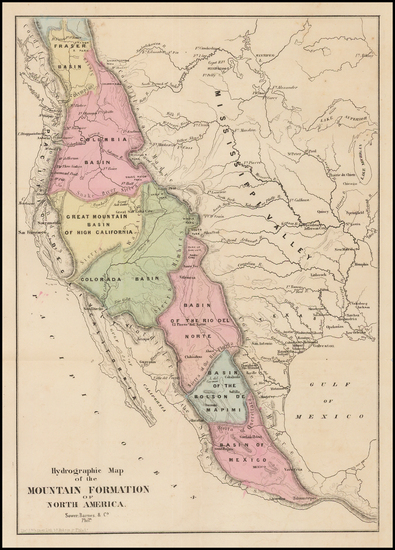 71-United States, Texas, Midwest, Plains, Southwest, Rocky Mountains and North America Map By Will