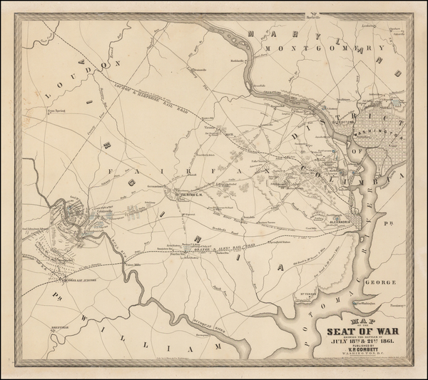 18-Washington, D.C., Maryland and Virginia Map By V. P. Corbett