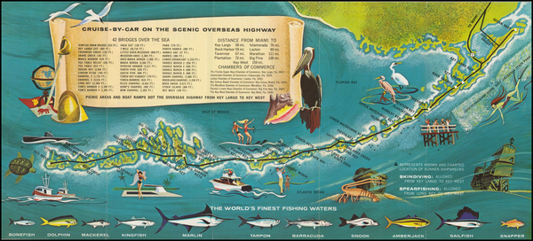 83-Florida Map By Monroe County Advertising Commission