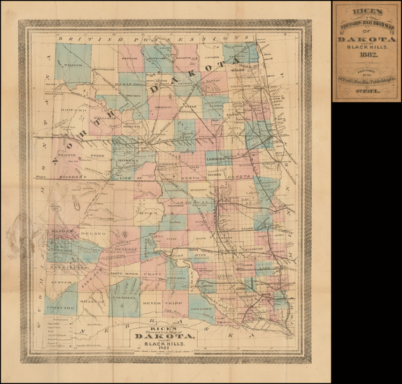3-Plains, North Dakota and South Dakota Map By G. Jay Rice