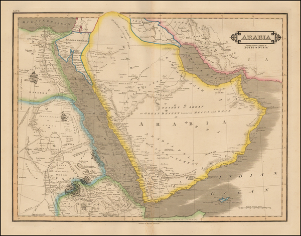 66-Middle East and Arabian Peninsula Map By Daniel Lizars