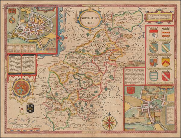 34-British Counties Map By John Speed