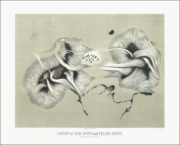 4-Celestial Maps Map By Etienne Leopold Trouvelot