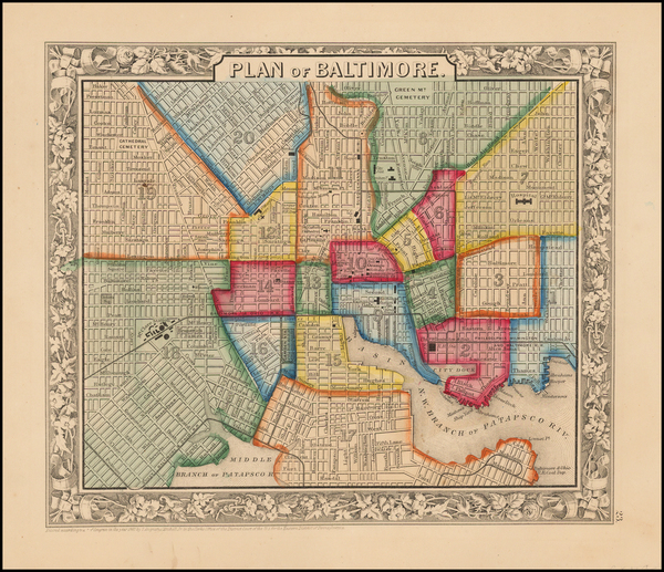 62-Mid-Atlantic Map By Samuel Augustus Mitchell Jr.