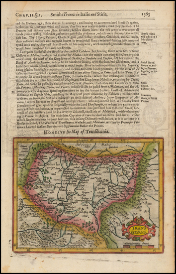 29-Romania and Balkans Map By Jodocus Hondius / Samuel Purchas