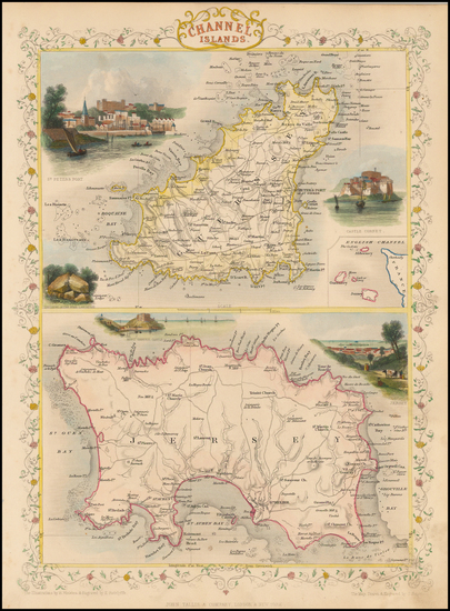 36-British Isles and British Counties Map By John Tallis