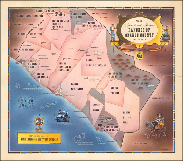 21-California Map By Title Insurance & Trust Company / Lowell Butler