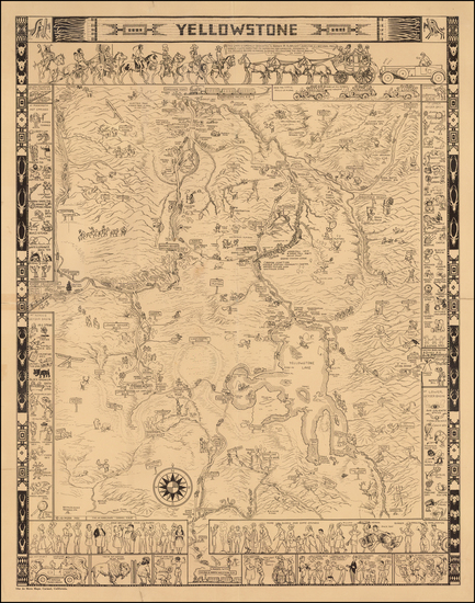 38-Rocky Mountains and Pictorial Maps Map By Jo Mora