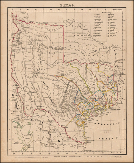 25-Texas Map By Carl Flemming