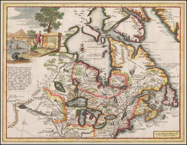 18-Midwest and Canada Map By Giambattista Albrizzi