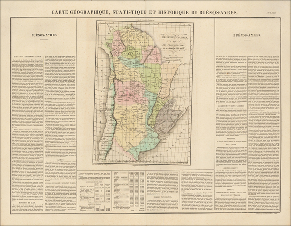 20-South America and Argentina Map By Jean Alexandre Buchon