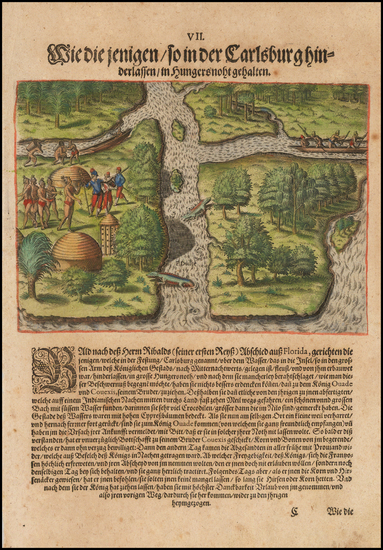 86-Florida Map By Theodor De Bry