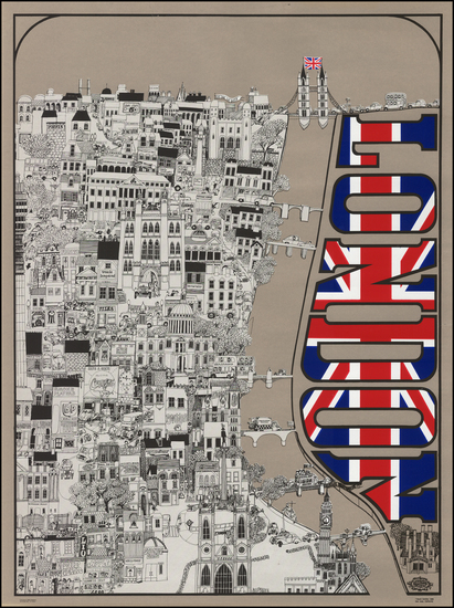 25-London and Pictorial Maps Map By David Schiller