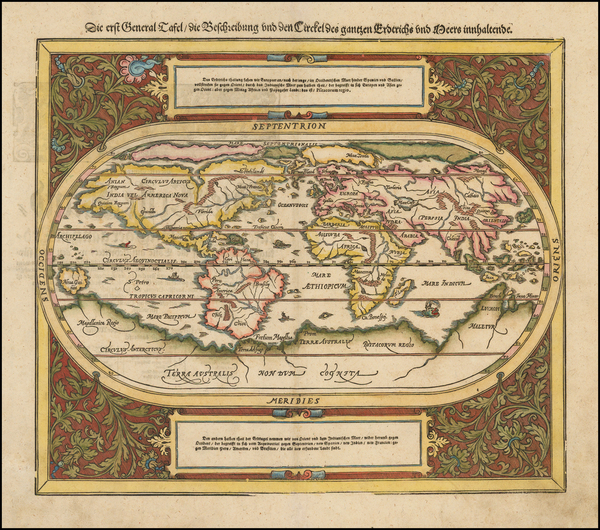 100-World and World Map By Sebastian Munster