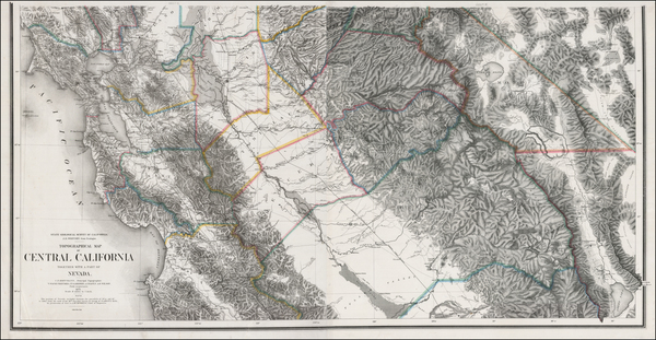 3-California Map By Charles F. Hoffmann / Josiah Dwight Whitney