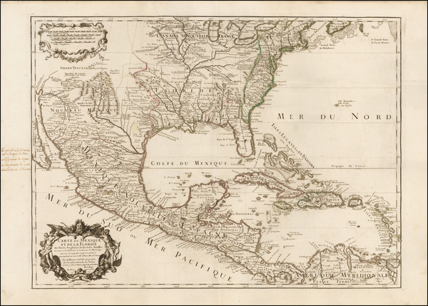 61-South, Texas, Midwest, Plains, Southwest, Rocky Mountains and Mexico Map By Guillaume De L'Isle