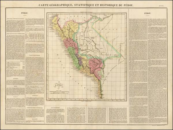 85-Peru & Ecuador Map By Jean Alexandre Buchon