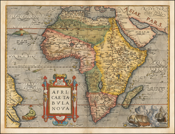 9-Africa and Africa Map By Abraham Ortelius