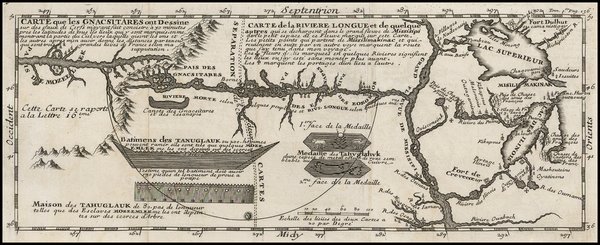 79-Midwest, Plains and Rocky Mountains Map By Baron de Lahontan