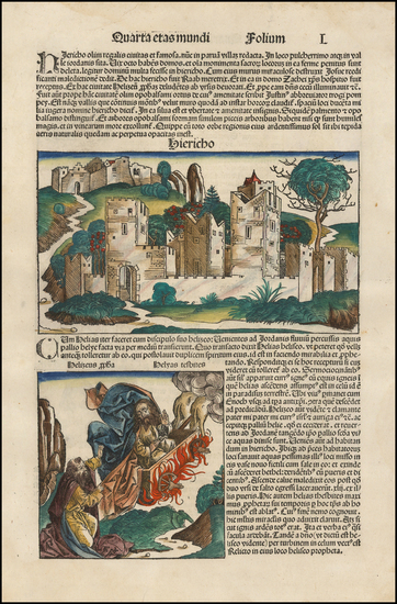 4-Holy Land Map By Hartmann Schedel